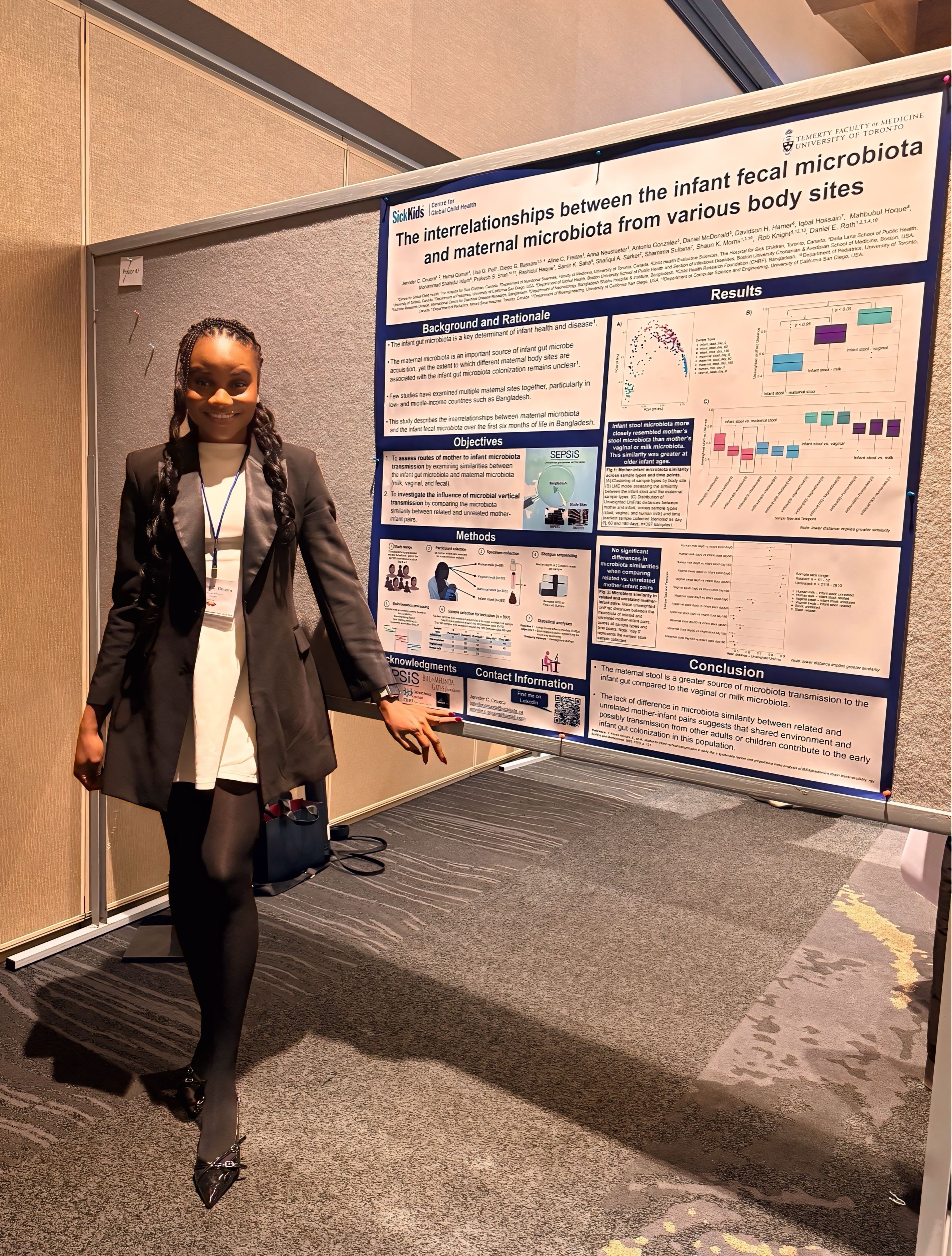 Dr. Jennifer C. Onuora at scientific meeting